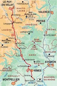 carte chemin regordane gr700